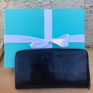 Authentic Tiffany & Co Continental Blk Wallet